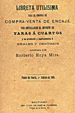 Libreta para el negocio del encaje